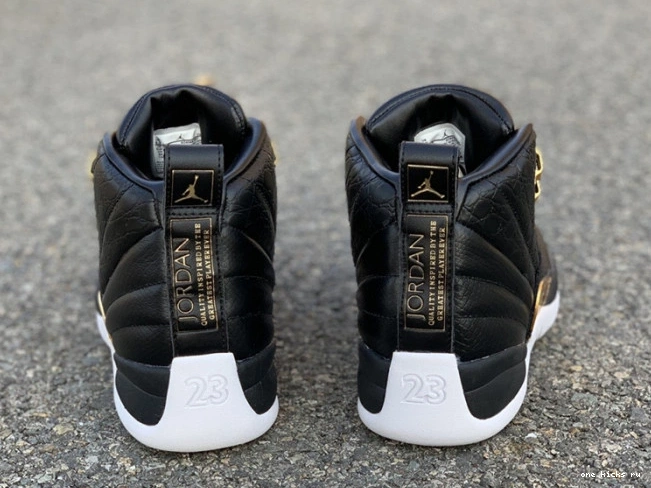Cheap Jordan Air 12 AO6068-007 Retro Metallic Gold-White 'Reptile' Black 0824